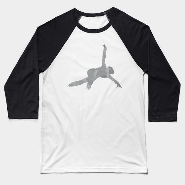 Grey figure skater Baseball T-Shirt by Becky-Marie